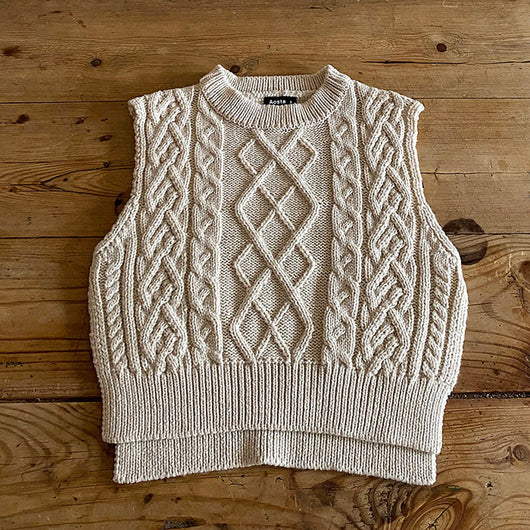Chaleco Tejido Oversized con Patrón de Lino - Diseño Holgado y Versátil - Image 19