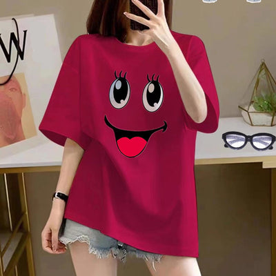 Playera Estampada de Algodón con Diseño Cartoon para Mujer - Image 4