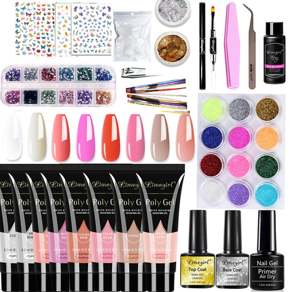 Set Completo de Manicura Profesional con Pegamento Extendido y Herramientas