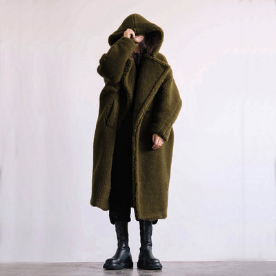 Abrigo de Piel Sintética Casual para Otoño e Invierno - Largo Medio para Mujer - Image 5