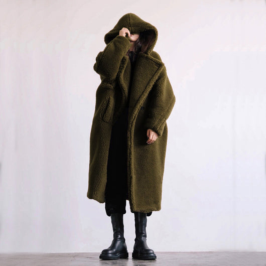 Abrigo de Piel Sintética Casual para Otoño e Invierno - Largo Medio para Mujer - Image 5