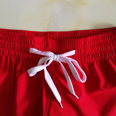 Pantalones de Playa Rojo Vino para Mujer - Diseño Liso y Versátil - Image 9