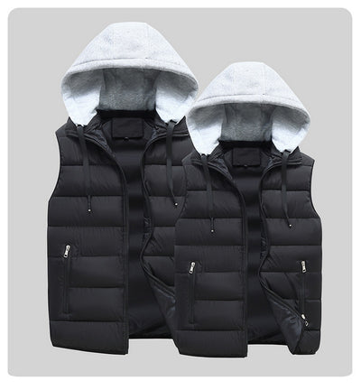 Chaleco Abrigo Invierno Hombre Corte Amplio con Capucha - Image 16