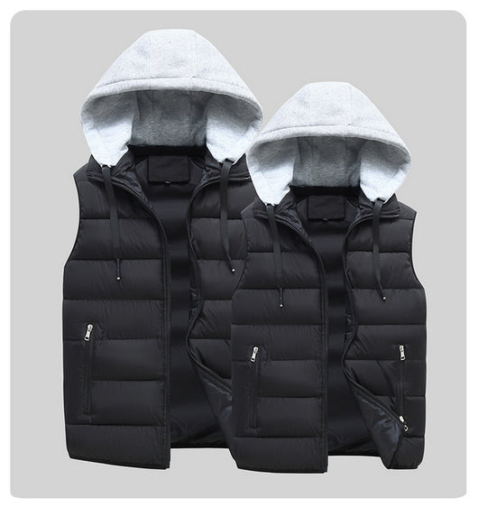 Chaleco Abrigo Invierno Hombre Corte Amplio con Capucha - Image 16