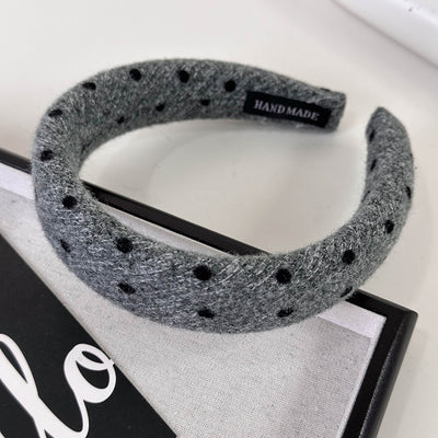 Diadema Tejida Retro Francesa con Lunares para Mujer - Image 21