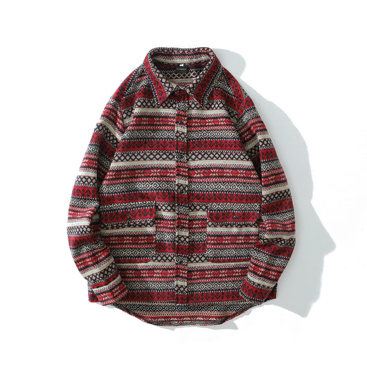 Camisa Larga de Lana Gruesa con Diseño Étnico Ancestral - Image 26