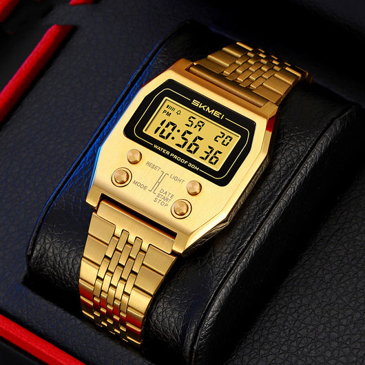 Reloj Digital Minimalista Retro Resistente al Agua para Hombre