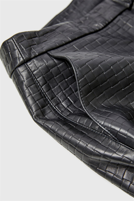 Pantalones Rectos de Ante Premium con Diseño en Relieve - Image 8