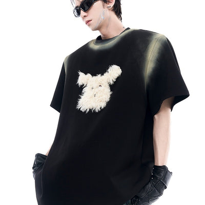Playera Tie-Dye Suelta Manga Corta con Diseño Degradado Artístico - Image 9