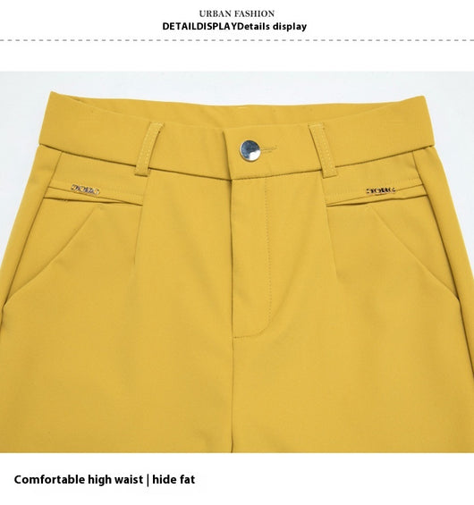 Pantalones Casuales Coreanos Cintura Alta Elásticos Ajustados Efecto Adelgazante - Image 10
