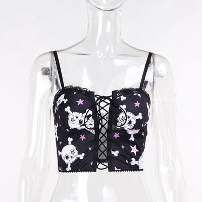 Falda Gótica Estilo Y Corazones para Chica