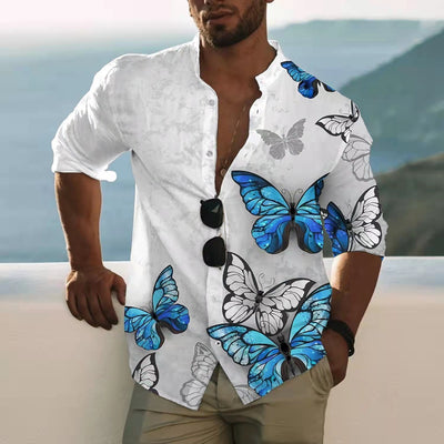 Camisa Estampada de Manga Larga para Hombre - Image 8