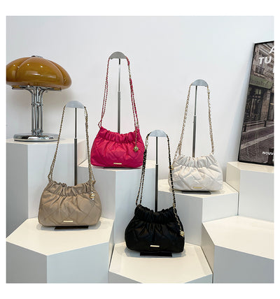 Bolso de Hombro con Cadena y Bordado de Diamantes para Mujer - Image 30