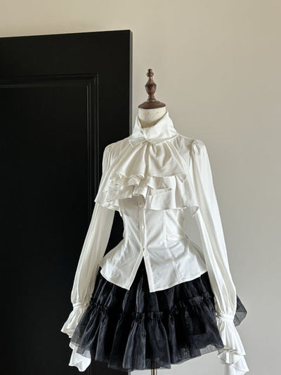 Blusa Gótica Retro de Manga Larga con Volantes - Image 8