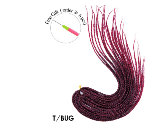 Peluca Sintética Trenzas Sucias 16 Pulgadas - Estilo Tres Trenzas Alargado - Image 36