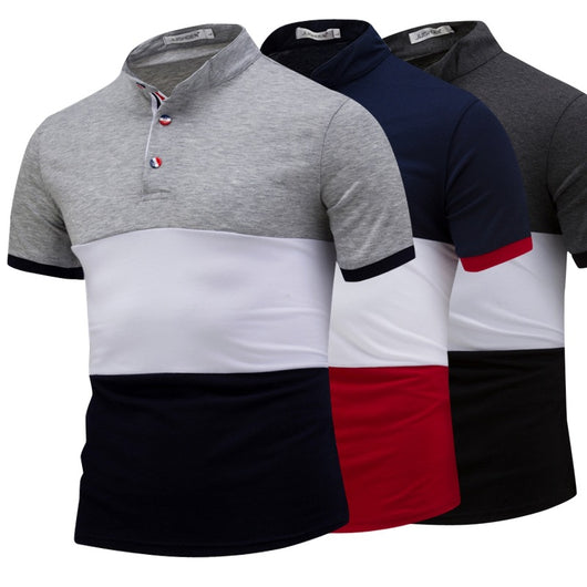 Playera Colorblock con Cuello de Pie Manga Corta - Image 7
