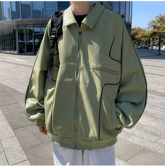 Abrigo de Cuero para Hombre Primavera y Otoño - Image 14