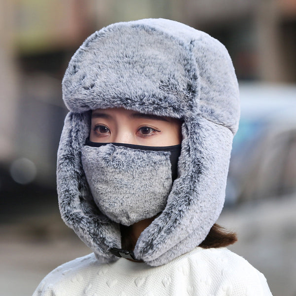 Conjunto de Máscara Antipolvo y Gorro Térmico para Mujer Invierno - Image 3