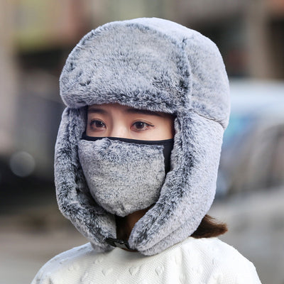 Conjunto de Máscara Antipolvo y Gorro Térmico para Mujer Invierno - Image 3