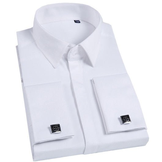 Camisa de Vestir para Hombre con Puños Franceses y Gemelos - Image 4