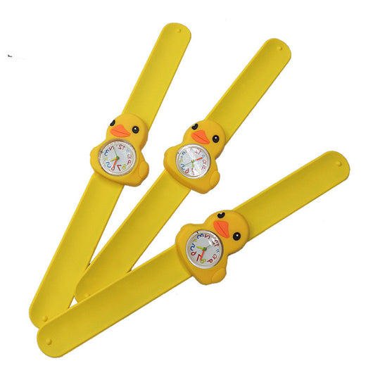Reloj de Cuarzo Infantil Pato Amarillo PVC con Diseño Aplaudidor - Image 12