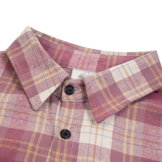 Camisa Cuadriculada Suelta de Manga Larga para Hombre - Image 3
