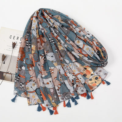 Pañuelo Voile con Borlas para Mujer - Image 3