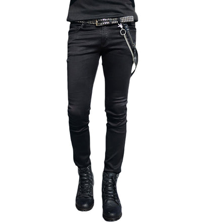 Pantalones Skinny Negros Elásticos para Hombre - Image 3