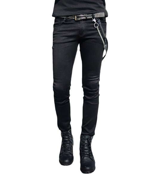 Pantalones Skinny Negros Elásticos para Hombre - Image 3