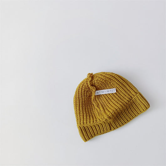 Gorro Tejido para Bebé con Puños Acanalados en Colores Sólidos - Image 19