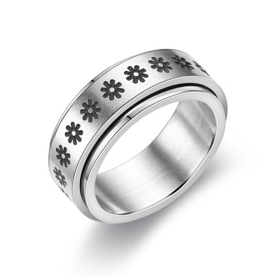 Anillo Giratorio Doble de Acero Titanio para Hombre - Image 23