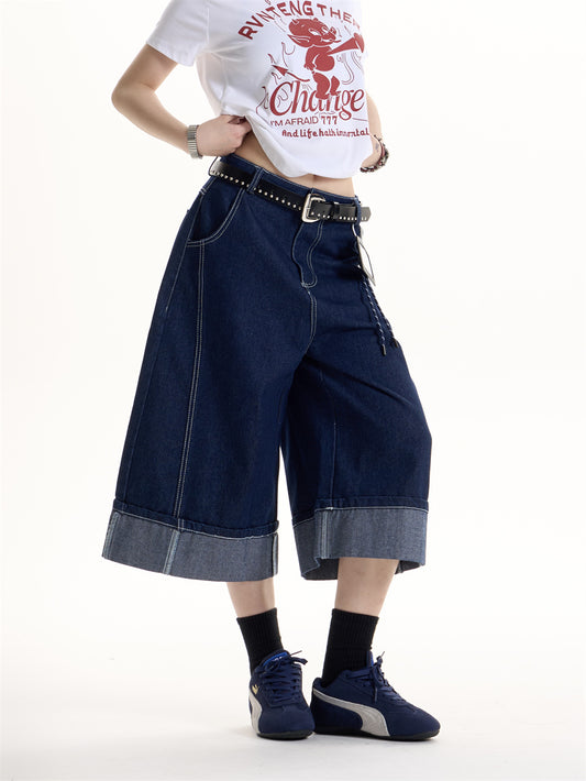 Jeans Retro Hot Girl con Efecto Plisado - Image 2