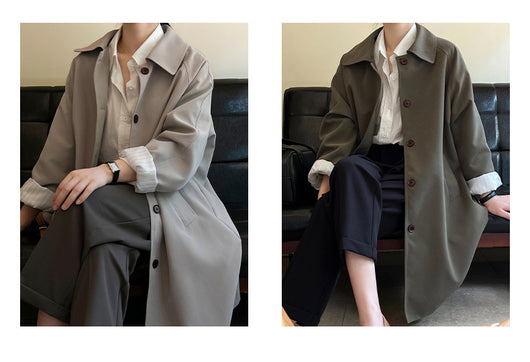 Gabardina Estilo Coreano para Mujer - Colección Otoño - Image 15