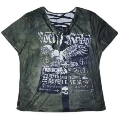 Playera Estilo Punk Retro con Estampado Audaz y Tirantes Ajustables - Image 7