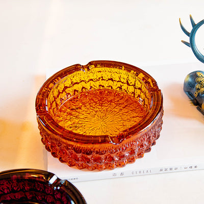 Cenicero de Vidrio Redondo Multicolor - Decoración Elegante