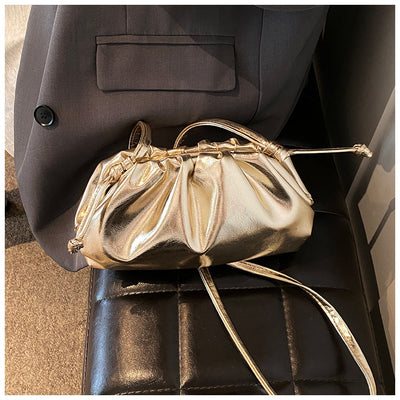 Bolso de Hombro Plateado con Textura Avanzada Estilo Dumpling - Image 19