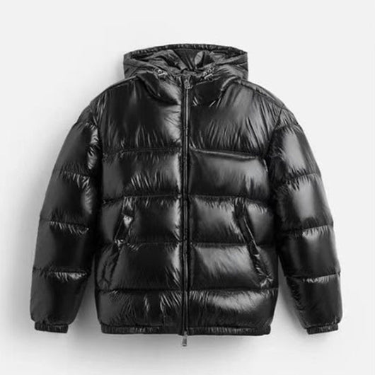 Chaqueta Negra de Algodón con Capucha - Estilo Casual - Image 14
