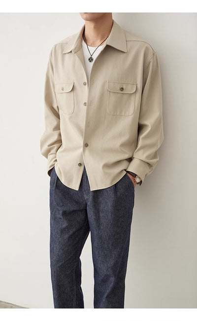 Camisa de Algodón con Solapa Clásica Perfil Simple - Image 25
