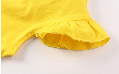 Traje Infantil de Manga Corta con Bordados para Niñas - Image 5