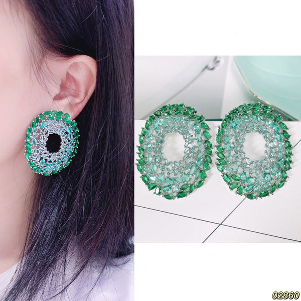 Aretes con Circonitas Incrustadas Estilo Europeo y Americano