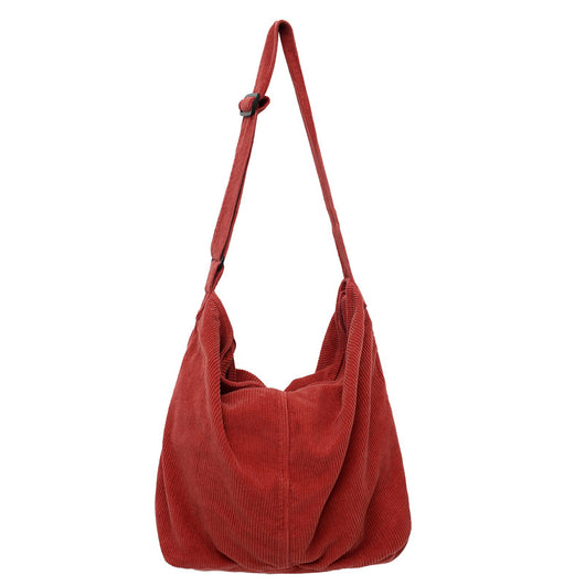 Bolsa Bandolera de Pana Espaciosa Minimalista y Casual - Image 8