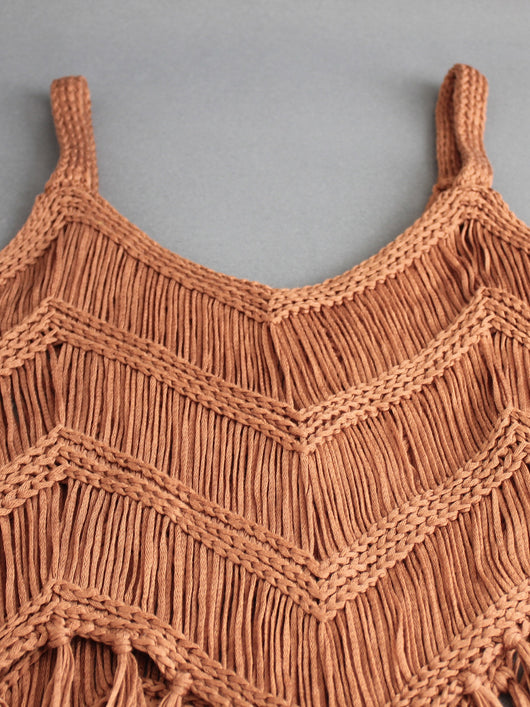 Suéter Tejido para Mujer con Detalles Calados y Borlas - Image 25