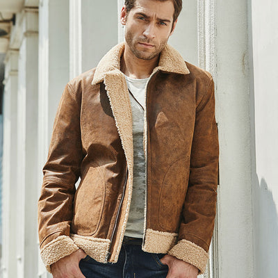 Chaqueta de Cuero Vintage Estilo Casual Americano - Image 28