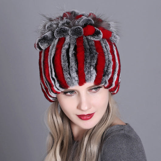 Gorros Tejidos para Mujer con Forro de Piel - Cálidos y Gruesos - Image 12