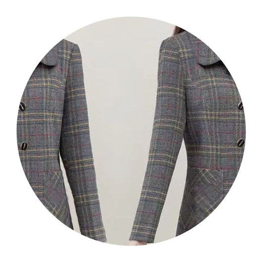 Abrigo de Lana Cuadrillé para Mujer Madura - Colección Otoño - Image 19