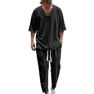 Conjunto de Pantalón y Sudadera V-neck con Cordón Ajustable - Image 4