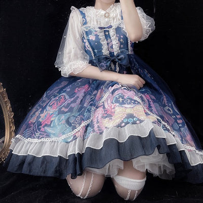 Vestido Lolita JSK con Tirantes Diseño Original - Falda Verano