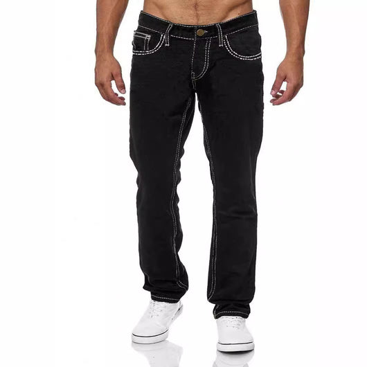 Jeans Rectos Clásicos para Hombre - Estilo Europeo y Americano - Image 4
