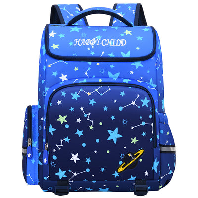 Mochila Escolar Degradado Cielo Estrellado con Protección Dorsal - Image 5