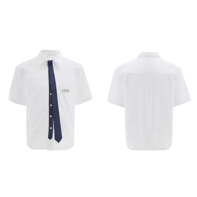 Camiseta Manga Corta Estilo Corbata Retro - Image 3